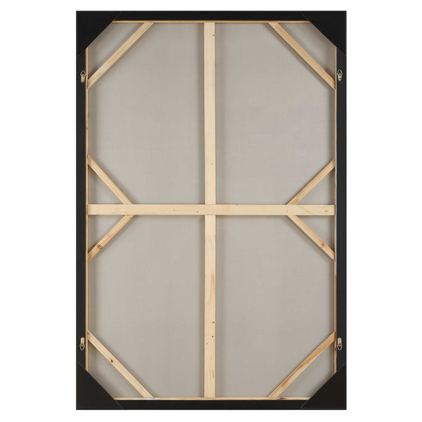 Uttermost Hand Painted Geometric Canvas Art In Earth Tones - Versatile Framed Decor For Any Space Black,Brown,Gray,Green Canvas ,Pine Wood,Mdf,Acrylic 32434