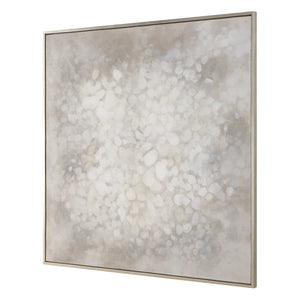 Uttermost Out Of Focus Hand Painted Framed Abstract Art - Captivating Depth & Elegant Gold Frame Gold,Gray,White,Woodtone Canvas ,Pine Wood,Mdf,Acrylic 32435