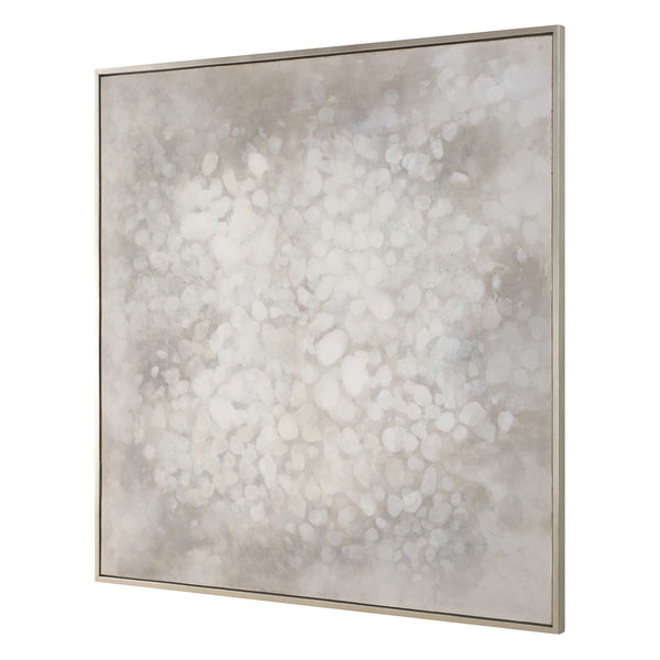 Uttermost Out Of Focus Hand Painted Framed Abstract Art - Captivating Depth & Elegant Gold Frame Gold,Gray,White,Woodtone Canvas ,Pine Wood,Mdf,Acrylic 32435