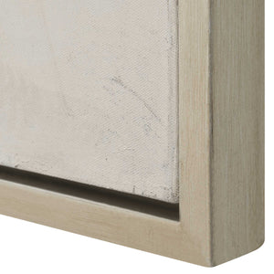 Uttermost Out Of Focus Hand Painted Framed Abstract Art - Captivating Depth & Elegant Gold Frame Gold,Gray,White,Woodtone Canvas ,Pine Wood,Mdf,Acrylic 32435