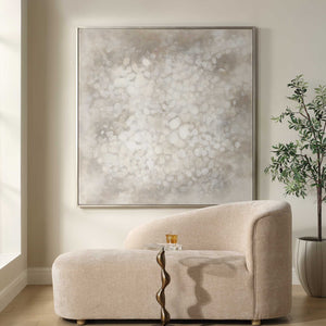 Uttermost Out Of Focus Hand Painted Framed Abstract Art - Captivating Depth & Elegant Gold Frame Gold,Gray,White,Woodtone Canvas ,Pine Wood,Mdf,Acrylic 32435