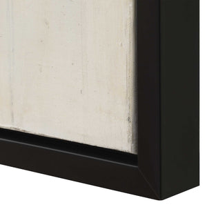 Uttermost Hand Painted Canvas Art With Geometric Shapes In Gray And Sienna - Versatile Framed Decor Black,Brown,Gray,Orange Canvas ,Pine Wood,Mdf,Acrylic 32436