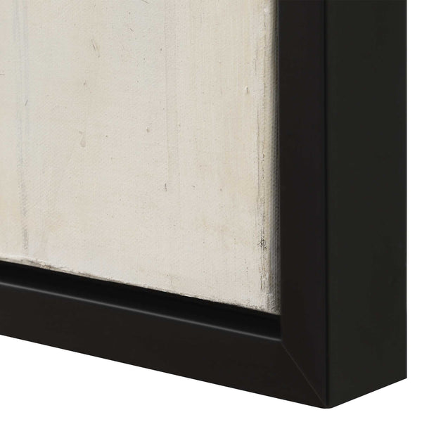 Uttermost Hand Painted Canvas Art With Geometric Shapes In Gray And Sienna - Versatile Framed Decor Black,Brown,Gray,Orange Canvas ,Pine Wood,Mdf,Acrylic 32436