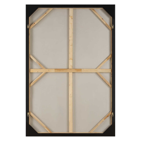 Uttermost Hand Painted Canvas Art With Geometric Shapes In Gray And Sienna - Versatile Framed Decor Black,Brown,Gray,Orange Canvas ,Pine Wood,Mdf,Acrylic 32436
