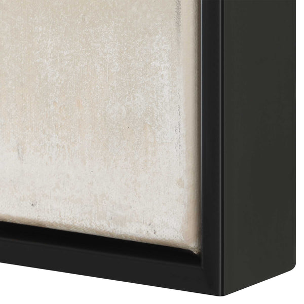 Uttermost Hand-painted Abstract Art Set Of 2 - Monochromatic Canvases In Elegant Black Frame Black,Brown,White Canvas ,Pine Wood,Mdf,Acrylic 32437