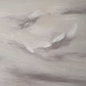 Uttermost Trance Hand Painted Abstract Art - Ethereal Canvas With Muted Tones & Pine Wood Frame Brown,Gray,White,Woodtone Pinewood,Canvas,Wood Veneer 32451