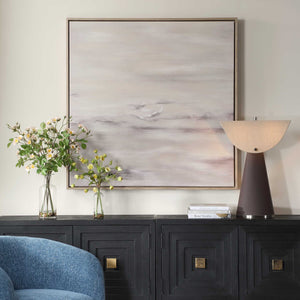 Uttermost Trance Hand Painted Abstract Art - Ethereal Canvas With Muted Tones & Pine Wood Frame Brown,Gray,White,Woodtone Pinewood,Canvas,Wood Veneer 32451
