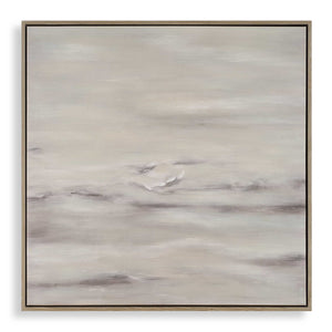 Uttermost Trance Hand Painted Abstract Art - Ethereal Canvas With Muted Tones & Pine Wood Frame Brown,Gray,White,Woodtone Pinewood,Canvas,Wood Veneer 32451