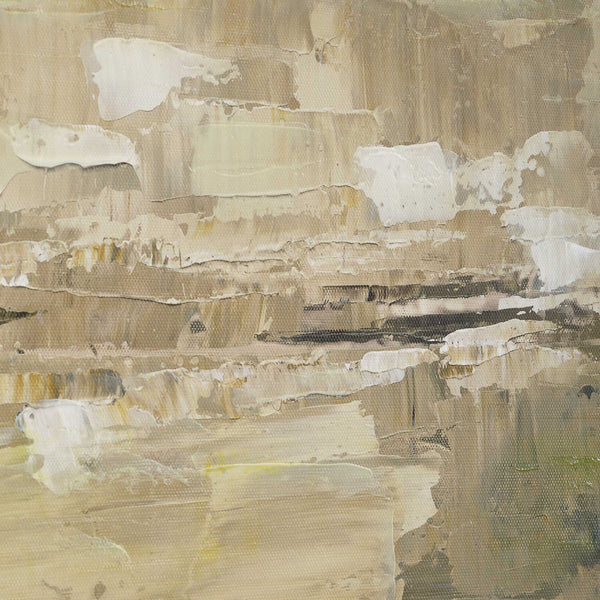 Uttermost Fragment Hand Painted Canvas Landscape Art - Expressive Brushwork In Muted Tones Black,Brown,Gray,Green,White Pinewood,Canvas,Black Oak Veneer 32453