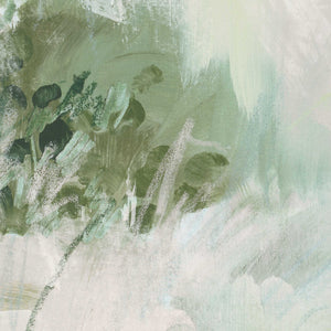 Uttermost Uttermost Hand-Painted Canvas Art With Champagne Silver Frame — Tranquil Greens, Textured Impressionism 32455