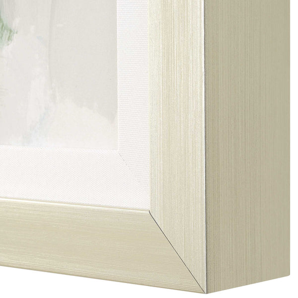 Uttermost Uttermost Hand-Painted Canvas Art With Champagne Silver Frame — Tranquil Greens, Textured Impressionism 32455