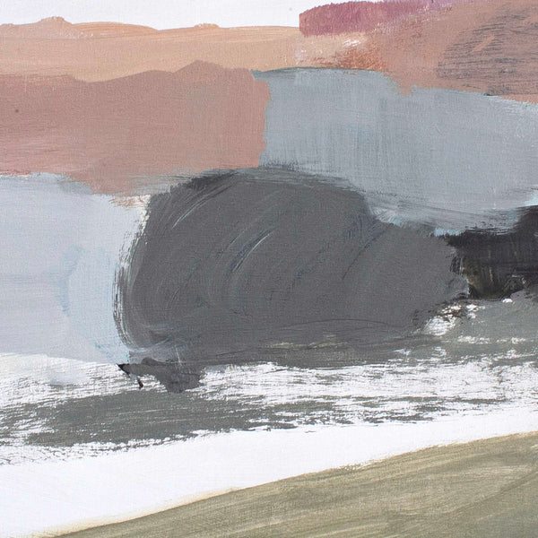 Uttermost Handcrafted Abstract Landscape Art With Gold Frame - Soft Earthy Tones By Pamela Munger Black,Gold,Gray,Green,Orange,Purple,Red,White Solid Wood,Canvas,Hot Stamp Foil 32480