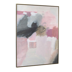 Uttermost Process Framed Abstract Art - Handcrafted Canvas With Ethereal Hues And Classic Gold Frame Black,Gold,Gray,Green,Pink,Purple,White Solid Wood,Canvas,Hot Stamp Foil 32483