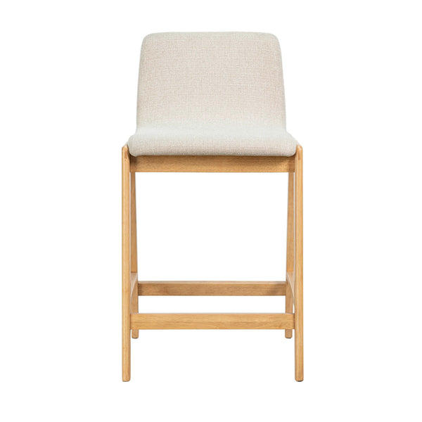 Lh Imports Arizona Counter Stool - Stylish White Wash Finish With Solid Rubber Frame For Modern Interiors Beige Solid Rubberwood,Lvl,Polyester,Foam Arz026-om