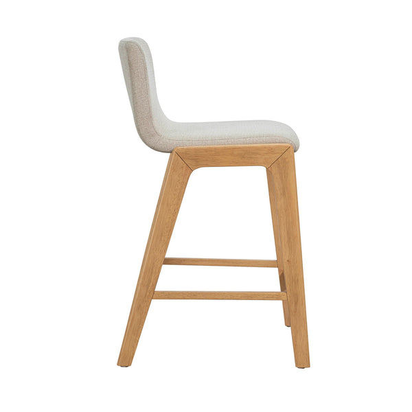 Lh Imports Arizona Counter Stool - Stylish White Wash Finish With Solid Rubber Frame For Modern Interiors Beige Solid Rubberwood,Lvl,Polyester,Foam Arz026-om