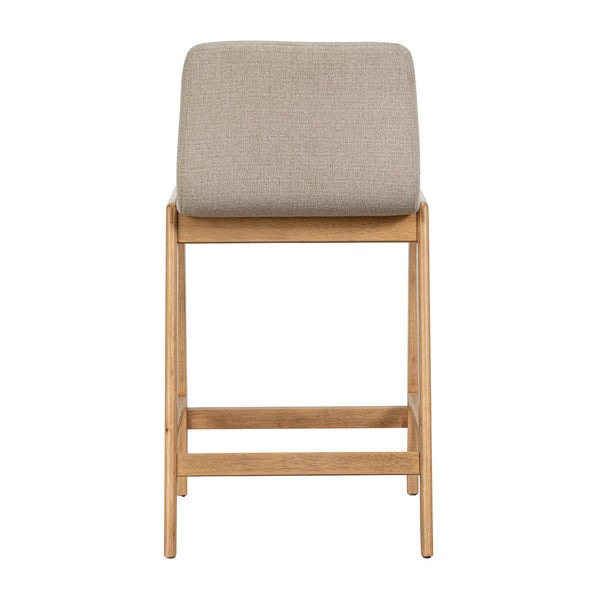 Lh Imports Arizona Counter Stool - Stylish White Wash Finish With Solid Rubber Frame For Modern Interiors Beige Solid Rubberwood,Lvl,Polyester,Foam Arz026-om