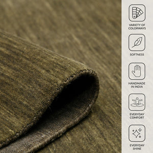 Amer Rugs Arizona Hand-woven Area Rug - Luxurious Soft Touch, Versatile Design For Any Home Décor Setting Chocolate Wool Arz10203