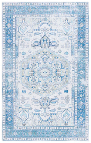 Safavieh Arizona 105 Power Loomed Polyester Rug Beige / Blue ARZ105B-9