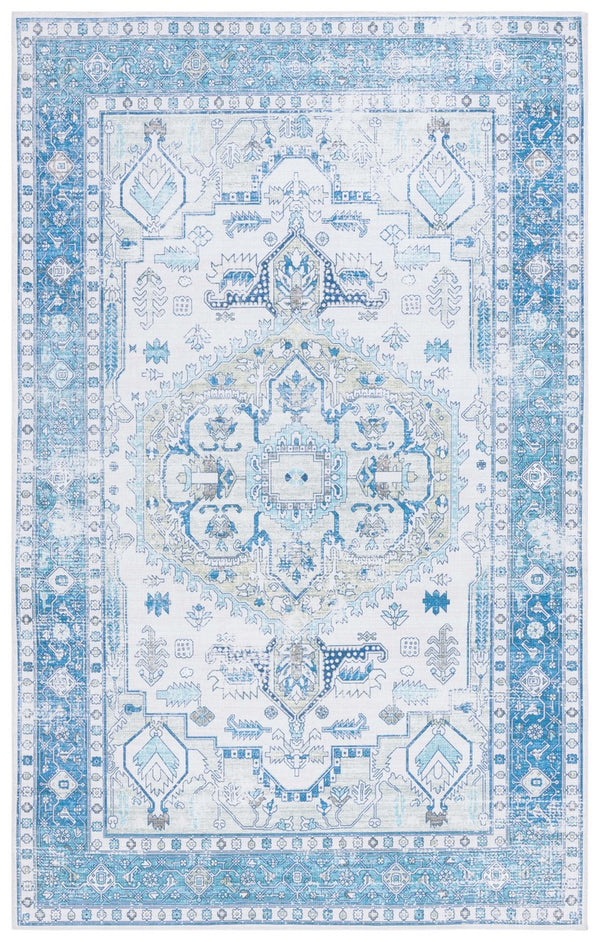 Safavieh Arizona 105 Power Loomed Polyester Rug Beige / Blue ARZ105B-9