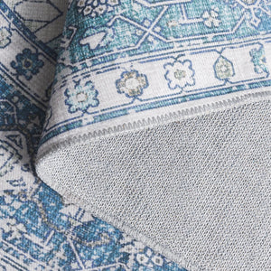 Safavieh Arizona 5' X 8' Oval Area Rug - Elegant Beige & Blue Traditional Design, Soft, Washable & Durable Beige ,Blue Polyester Pile Arz105b-5ov