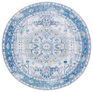 Safavieh Arizona 5' X 8' Oval Area Rug - Elegant Beige & Blue Traditional Design, Soft, Washable & Durable Beige ,Blue Polyester Pile Arz105b-5ov
