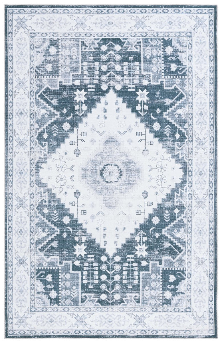 Safavieh Arizona 107 Power Loomed Polyester Rug Grey Green / Ivory ARZ107F-9