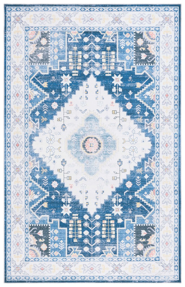 Safavieh Arizona 107 Power Loomed Polyester Rug Navy / Ivory ARZ107N-9