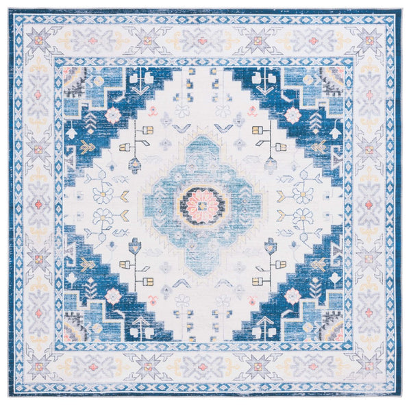 Safavieh Arizona 107 Power Loomed  Rug Navy / Ivory ARZ107N-6SQ