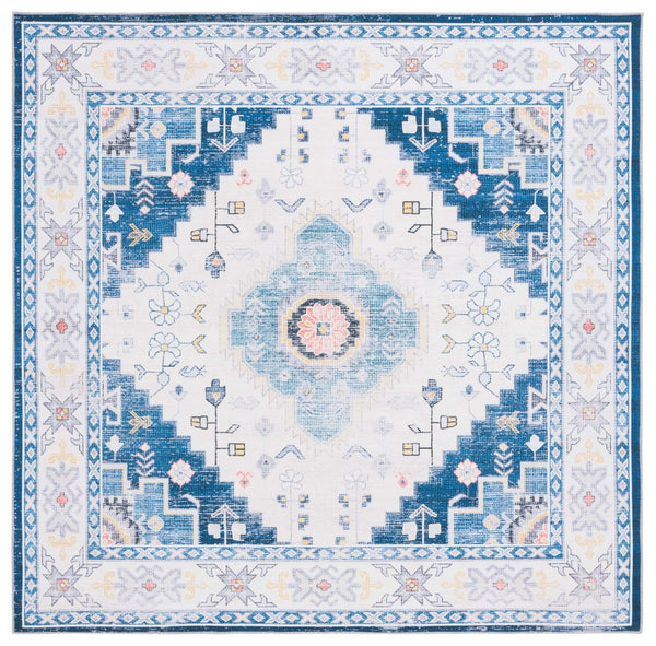 Safavieh Arizona 107 Power Loomed Polyester Rug Navy / Ivory ARZ107N-9
