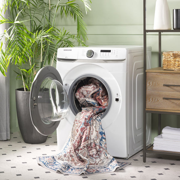 Safavieh Arizona Traditional Oval Area Rug - Timeless Elegance With Floral Patterns For Sophisticated Spaces Red ,Navy Polyester Pile Arz109q-5ov