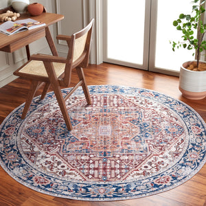 Safavieh Arizona 109 Power Loomed  Rug Red / Navy ARZ109Q-6R
