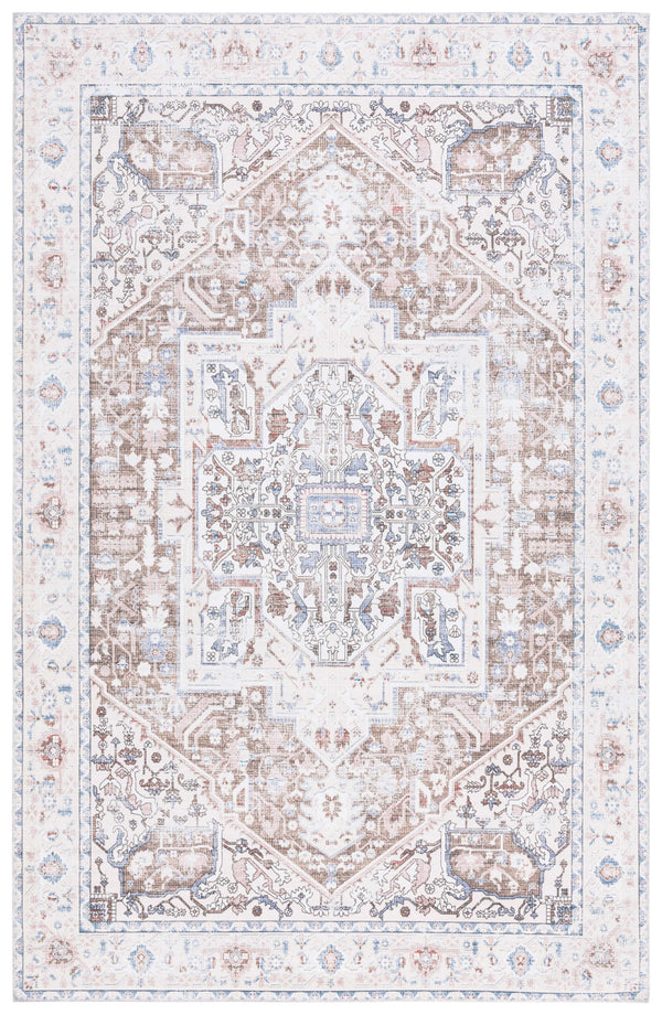 Safavieh Arizona Traditional Oval Area Rug - Timeless Elegance With Floral Patterns For Sophisticated Spaces Taupe ,Beige Polyester Pile Arz109t-5ov