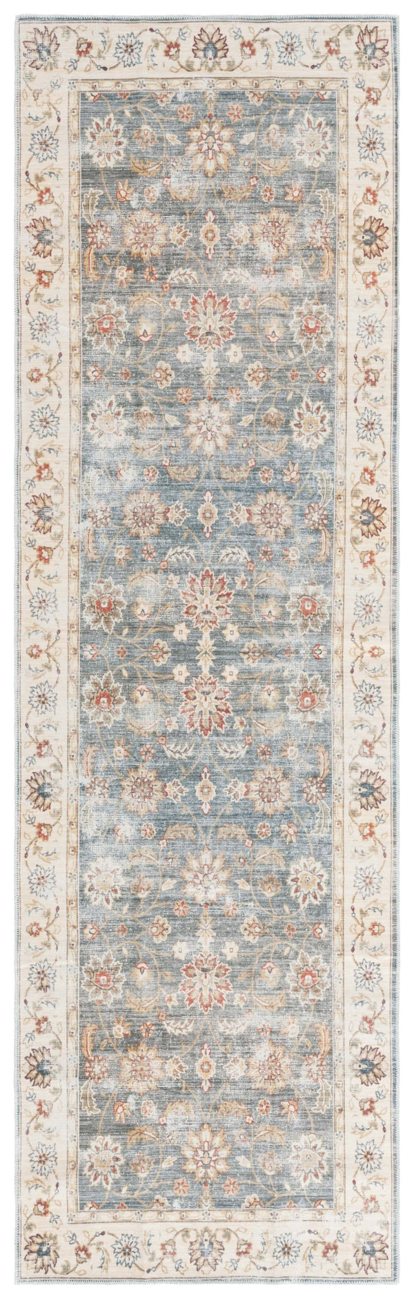 Safavieh Arizona Elegant Area Rug With Timeless Floral Design, Washable & Slip Resistant For Home Decor Green ,Beige Polyester Pile Arz112y-214