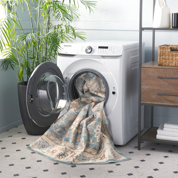 Safavieh Arizona 5' X 8' Oval Area Rug - Luxurious Green Beige Design, Durable, Washable & Slip-resistant Green ,Beige Polyester Pile Arz112y-5ov