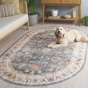 Safavieh Arizona Elegant Area Rug With Timeless Floral Design, Washable & Slip Resistant For Home Decor Green ,Beige Polyester Pile Arz112y-214