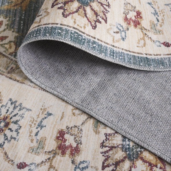 Safavieh Arizona 5' X 8' Oval Area Rug - Luxurious Green Beige Design, Durable, Washable & Slip-resistant Green ,Beige Polyester Pile Arz112y-5ov