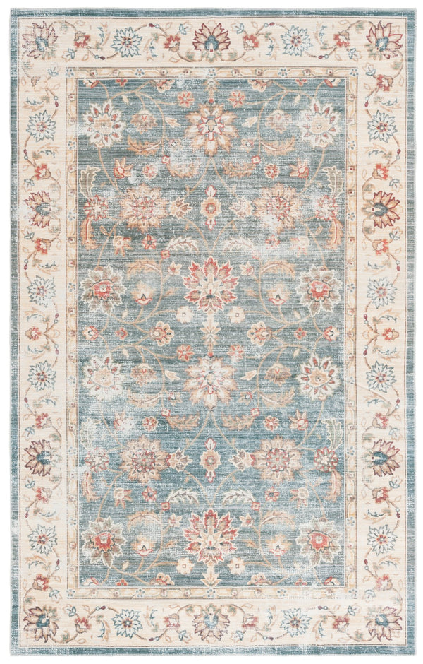 Safavieh Arizona 5' X 8' Oval Area Rug - Luxurious Green Beige Design, Durable, Washable & Slip-resistant Green ,Beige Polyester Pile Arz112y-5ov