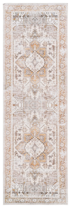 Safavieh Arizona 116 Power Loomed Traditional Rug Beige / Gold Polyester Pile