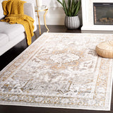 Safavieh Arizona 116 Power Loomed Traditional Rug Beige / Gold Polyester Pile