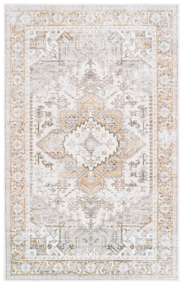 Safavieh Arizona Exquisite Power Loomed Rug With Timeless Traditional Design For Elegant Home Decor Mastery Beige ,Gold Polyester Arz116b-210
