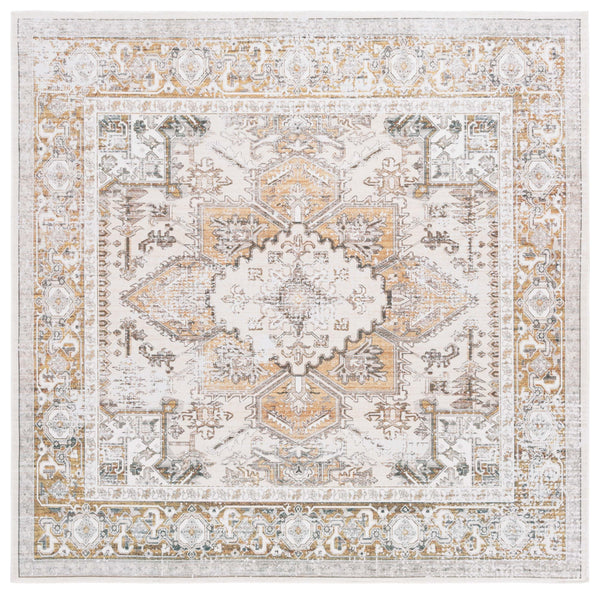 Safavieh Arizona Exquisite Power Loomed Rug With Timeless Traditional Design For Elegant Home Decor Mastery Beige ,Gold Polyester Arz116b-210