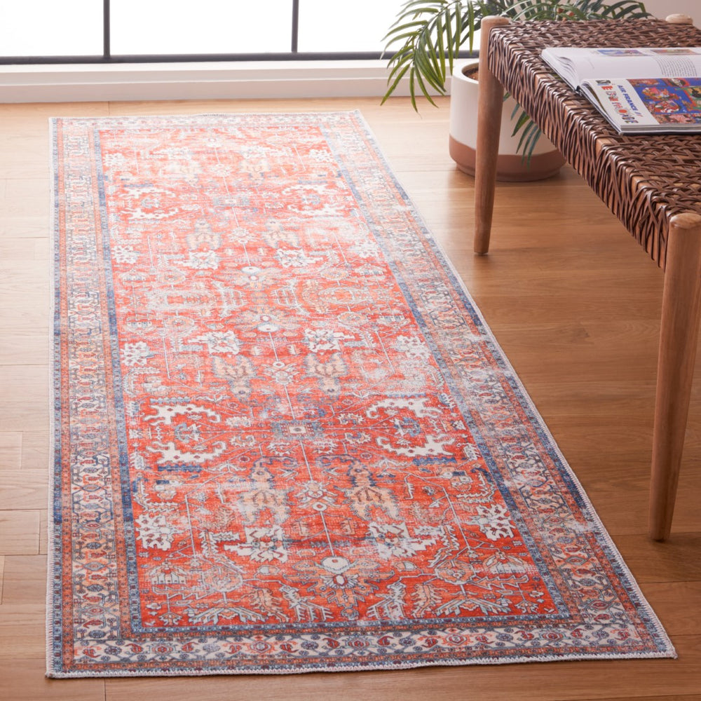 Safavieh Arizona 119 Power Loomed  Rug Rust / Aqua ARZ119P-28