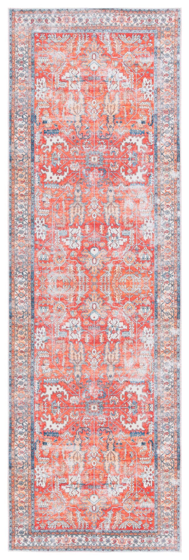Safavieh Arizona 119 Power Loomed  Rug Rust / Aqua ARZ119P-28