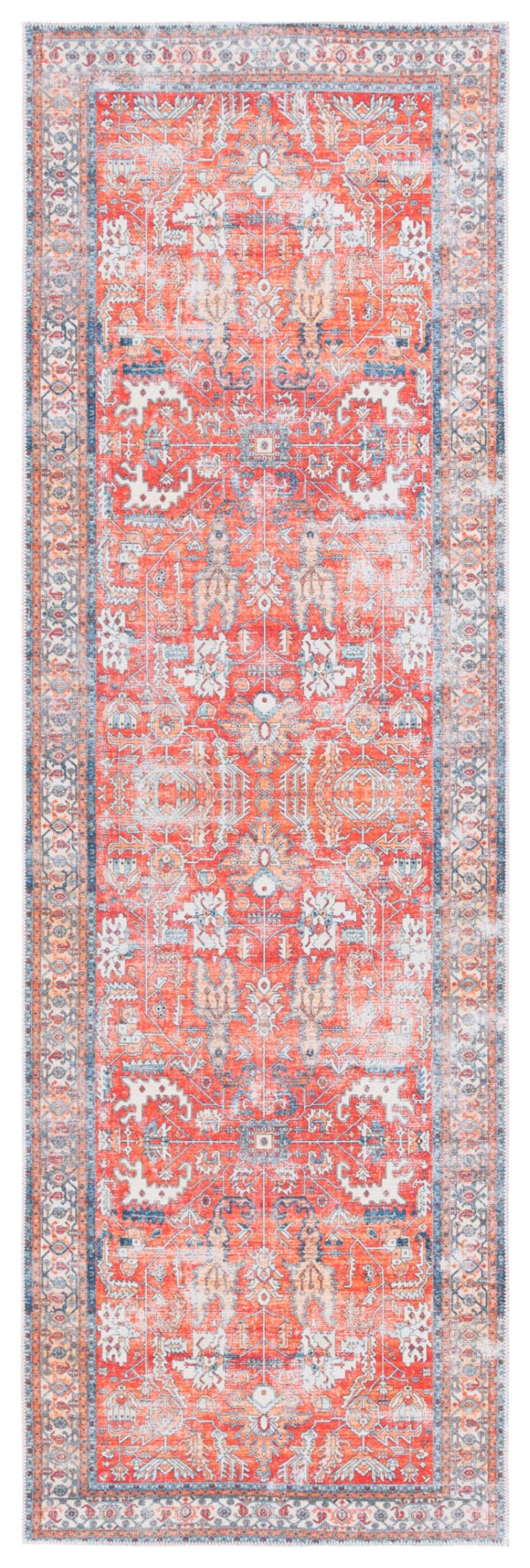 Safavieh Arizona 119 Power Loomed  Rug Rust / Aqua ARZ119P-28