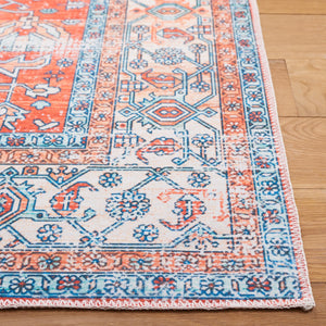 Safavieh Arizona 119 Power Loomed Polyester Rug Rust / Aqua ARZ119P-9