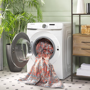 Safavieh Arizona Traditional Style Area Rug - Plush And Durable Polyester Design For Timeless Elegance Rust ,Aqua Polyester Arz119p-24