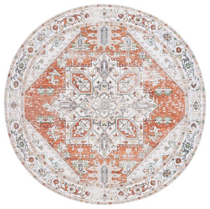 Safavieh Arizona 120 Power Loomed  Rug Ivory / Rust ARZ120A-6R