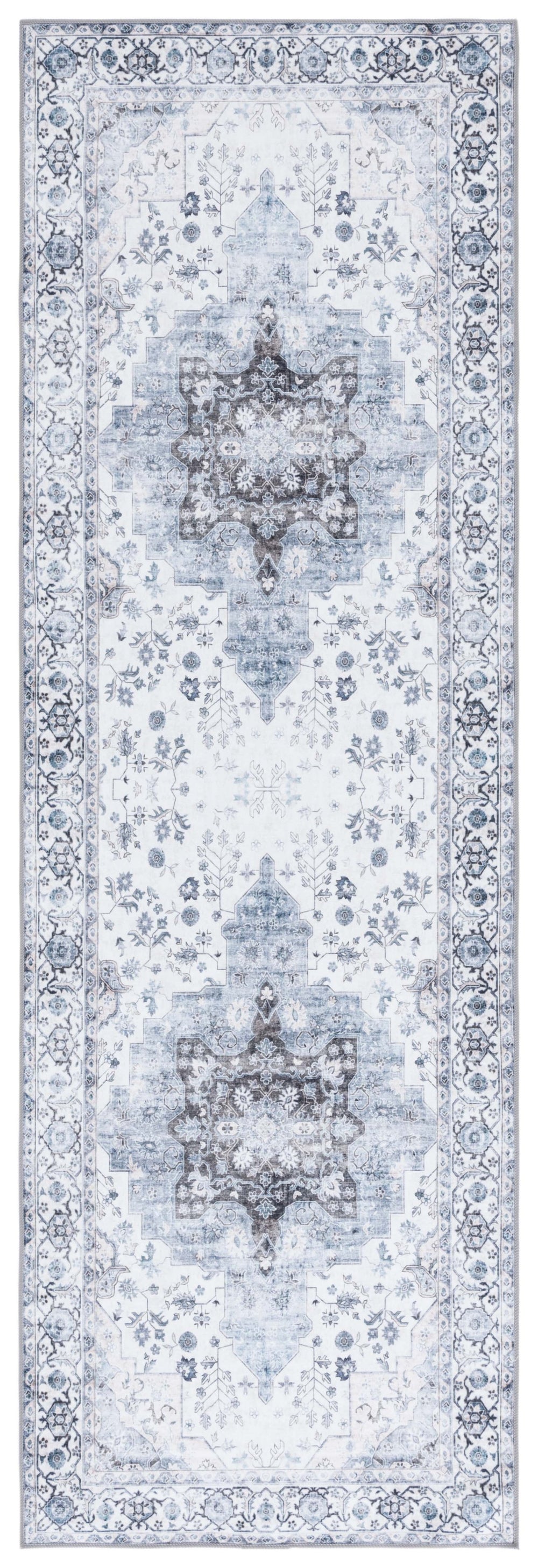 Safavieh Arizona Traditional Area Rug - Timeless Elegance In Ivory And Blue For Modern Living Spaces Ivory ,Blue Polyester Pile Arz123a-5ov