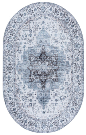 Safavieh Arizona Traditional Area Rug - Timeless Elegance In Ivory And Blue For Modern Living Spaces Ivory ,Blue Polyester Pile Arz123a-5ov