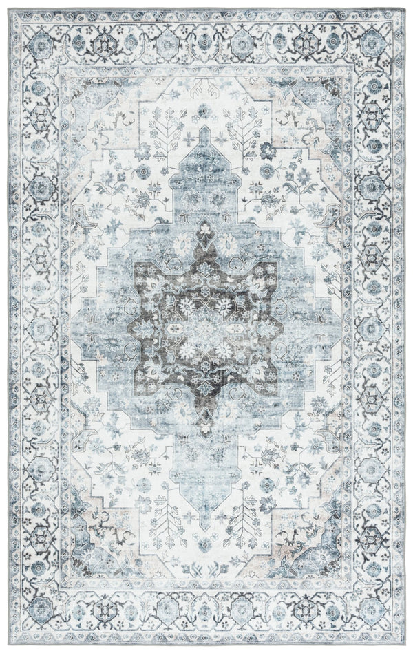 Safavieh Arizona Traditional Area Rug - Timeless Elegance In Ivory And Blue For Modern Living Spaces Ivory ,Blue Polyester Pile Arz123a-5ov